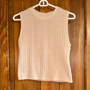Sleeveless Knit Top in Cream